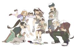  3boys 5girls card character_request child covering_own_mouth crossed_legs empty_eyes everyone grassjellyg00d han_dareum han_donghoon_(omniscient_reader's_viewpoint) headphones headphones_around_neck high_ponytail highres holding holding_card invisible_chair jacket jacket_partially_removed kim_namwoon knee_up lee_gilyoung lee_jihye lying multiple_boys multiple_girls omniscient_reader's_viewpoint on_stomach ponytail screaming shin_yoosung short_twintails sitting slouching twintails uno_(game) worried yoo_mia 