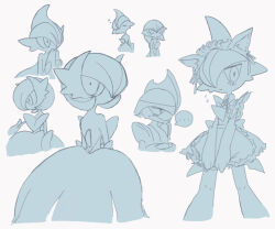  ... 1boy 1girl 1other =_= animal_ears apron back backless_dress backless_outfit bad_id bad_pixiv_id bare_shoulders bisharp blush bob_cut butter_(oshi8kyoumoh) cat_ears closed_mouth clothed_pokemon commentary_request constricted_pupils cropped_legs cropped_torso crossdressing crossdressing_(mtf) crossed_arms dot_mouth dress dress_tug elbow_gloves embarrassed expressionless fake_animal_ears flat_chest flying_sweatdrops frilled_apron frills from_behind gallade gardevoir gloves hair_over_one_eye half-closed_eyes hands_up light_blush long_dress looking_afar looking_at_viewer looking_back maid maid_apron maid_headdress mega_gallade mega_gardevoir mega_pokemon mohawk monochrome one_eye_covered own_hands_together partial_commentary pokemon pokemon_(creature) short_dress short_hair simple_background sketch sleepy sleeveless sleeveless_dress speech_bubble spoken_ellipsis squeans standing strapless strapless_dress sweat tears v_arms white_background 
