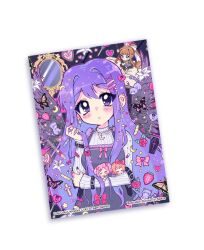  4girls alternate_costume artist_name bandaid bandaid_on_arm black_thighhighs blazer blue_skirt blush book bow brown_hair buckle bug butterfly candy chibi chibi_inset closed_eyes closed_mouth comb commentary company_name copyright_name copyright_notice crescent cross doki_doki_literature_club doki_doki_literature_club_school_uniform dot_mouth dress ear_piercing earrings english_commentary english_text eyelashes feathered_wings fingernails flower food fruit green_eyes grey_jacket hair_bow hair_intakes hair_ornament hair_ribbon hairclip hand_on_own_arm heart heart-shaped_food heart-shaped_lollipop highres holding holding_pen jacket jewelry lollipop long_hair long_sleeves merchandise_available mirror monika_(doki_doki_literature_club) multiple_girls nail_polish natsuki_(doki_doki_literature_club) necklace nib_pen_(object) oceaninspace official_art open_book open_mouth pen photo_(medium) piercing pill pinafore_dress pink_bow pink_hair ponytail postcard_(medium) purple_hair purple_nails purple_wings raccoon red_bow red_flower red_ribbon ribbon ring sayori_(doki_doki_literature_club) school_uniform shaped_lollipop shoes short_hair sidelocks sitting skirt sleeveless sleeveless_dress smile solo_focus star_(symbol) strawberry strawberry_slice sweater sweater_under_dress thigh-highs two_side_up violet_eyes white_flower white_ribbon white_shoes white_sweater wings writing yuri_(doki_doki_literature_club) 