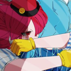  commentary english_commentary hatsune_miku highres kasane_teto mesmerizer_(vocaloid) non-web_source 