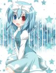  :d blush bow hair_bow hair_ribbon heterochromia open_mouth ribbon smile star tatara_kogasa touhou yuzutei 