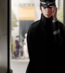  black_hair coat devil_summoner fugi_jis hat hat_adjust kuzunoha_raidou male shako_cap 