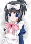  blue_eyes blush kunihiro_hajime maid ribbon saki shinozuki_takumi 