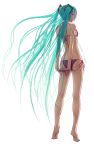  aqua_eyes aqua_hair ass barefoot bikini feet from_behind hatsune_miku highres legs long_hair looking_back side-tie_bikini simple_background smile solo swimsuit tiptoes transparent_background twintails very_long_hair vocaloid wokada wokada_(takouji) 