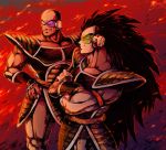  black_hair dragonball dragonball_z long_hair male muscles nappa raditz scouter 