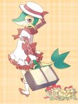  dress pokemon pokemon_black_and_white red_eyes ribbon snivy suitcase 