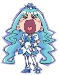  &gt;_&lt; blue_hair chibi cure_marine heartcatch_precure! kurumi_erika magical_girl precure solo 