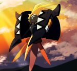  alternate_color black_sclera blurry clouds colored_sclera commentary_request highres light_rays multicolored_eyes no_humans outdoors pokemon pokemon_(creature) shiny_pokemon sky solo tapu_koko xixi_(xxxxiixxxiixxxx) 