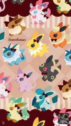  animal_focus black_fur blue_eyes blue_sclera bow brown_bow brown_fur brown_sclera cetacean_tail colored_sclera commentary ear_bow eevee espeon evolutionary_line fins fish_tail flareon forehead_jewel forked_tail gem glaceon green_fur head_fins highres jolteon leafeon meme_(sleepsheep) neck_fur no_humans orange_fur pink_fur pokemon pokemon_(creature) pokemon_focus purple_fur purple_sclera red_gem red_sclera ribbon star_(symbol) star_in_eye sylveon symbol_in_eye tail two-tone_fur umbreon vaporeon white_fur yellow_fur 