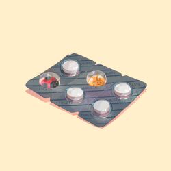  blister_pack bug commentary_request highres ladybug medicine no818 no_humans original pill simple_background yellow_background 