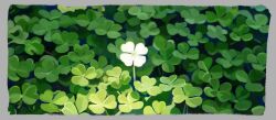  bootlegwhale border clover four-leaf_clover grey_border no_humans original outdoors plant plant_focus 