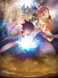  alisha_diphda artist_request bandana battlefield black_choker black_hat black_jacket black_pants blonde_hair blue_eyes blue_hair breasts brown_hair choker closed_mouth closed_umbrella clouds dezel_(tales) dress drill_hair earrings edna_(tales) everyone feather_earrings feathers fingerless_gloves fire gloves gradient_hair green_eyes green_feathers green_hair green_ribbon gun hair_between_eyes hair_ornament hair_over_eyes hair_ribbon hairband hat hat_over_eyes high_ponytail highres holding holding_gun holding_sword holding_weapon jacket jewelry lailah_(tales) long_hair looking_at_viewer magic medium_hair mikleo_(tales) mountain multicolored_hair multiple_boys multiple_girls official_art official_wallpaper orange_bandana orange_feathers pants pink_hood ponytail red_dress red_hair red_hairband ribbon rose_(tales) short_hair side_drill side_ponytail solo sorey_(tales) sword tales_of_(series) tales_of_zestiria third-party_source topless_male umbrella violet_eyes water weapon white_dress white_hair zaveid_(tales) 