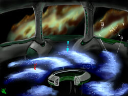  ! artist_logo commentary english_commentary eve_online gallente_federation_(eve_online) glowing highres hologram indoors logo map no_humans novafox original science_fiction space spacecraft_interior star_map window 