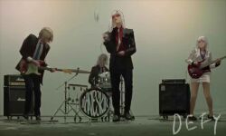  absurdres ak-12_(girls'_frontline) ak-12_(lucia)_(girls'_frontline) ak-15_(erwin)_(girls'_frontline) ak-15_(girls'_frontline) an-94_(antje)_(girls'_frontline) an-94_(girls'_frontline) bass_guitar drum girls_frontline guitar highres instrument music playing_instrument rpk-16_(girls'_frontline) rpk-16_(renate)_(girls'_frontline) singing wo_lai_diaoguo_yu 