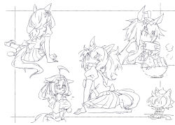  5girls ;d ahoge arm_support beer_hsk bow bowl breasts cellphone chibi commentary_request crown flying_sweatdrops food greyscale gym_shirt hair_between_eyes hair_ornament hairband holding holding_phone jacket king_halo_(umamusume) large_breasts long_hair looking_to_the_side meisho_doto_(umamusume) mini_crown monochrome multicolored_hair multiple_girls oguri_cap_(umamusume) one_eye_closed open_clothes open_jacket parted_lips phone pleated_skirt ponytail puffy_short_sleeves puffy_sleeves school_uniform seiza shirt shoes short_sleeves simple_background sitting skirt smile star_(symbol) star_hair_ornament t.m._opera_o_(umamusume) taiki_shuttle_(umamusume) tracen_school_uniform track_jacket trembling two-tone_hair umamusume very_long_hair white_background yokozuwari 