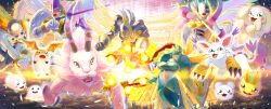  3boys 3girls 6+others :3 angel angel_wings angemon angewomon animal_ears arm_blade armor arrow_(projectile) aura bat_wings belt belt_buckle black_eyes blonde_hair blue_eyes blue_outline blush_stickers bodysuit boobplate bow_(weapon) brown_belt buckle cat_ears cat_tail clawed_gloves claws commentary digimon digimon_(creature) digimon_adventure dog dragon dragon_horns el_poyomon evolutionary_line feathered_wings gauntlets gloves glowing greaves green_eyes green_outline hagoromo head_wings helmet highres holding holding_shield holding_weapon holyangemon holydramon horns light_particles long_hair multiple_belts multiple_boys multiple_girls multiple_others multiple_wings navel no_humans nyaromon ofanimon open_mouth orange_eyes orange_outline outline patamon pawpads pink_fur pink_outline plotmon purple_outline red_outline seraphimon sharp_teeth shawl shield shoulder_armor smile striped_clothes striped_gloves tail tail_ornament tail_ring tailmon teeth tokomon weapon whiskers white_bodysuit white_gloves white_outline wings wrongscale yellow_gloves yukimibotamon 
