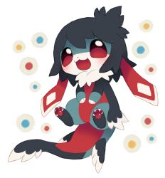  :3 :d animal_ears animal_nose blue_fur blue_hair blue_tail body_fur chibi chibi_only chibikemo commentary dragon dragon_tail eastern_dragon_tail english_commentary furry hamster happy highres jejejunum lop_rabbit_ears multicolored_fur neck_fur open_mouth original pawpads rabbit_ears red_eyes red_fur red_tail robin_(jejejunum) short_hair simple_background smile solo tail white_background 