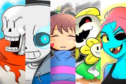  1girl 1other 2022 2023 2d 3boys ambiguous_gender anthro aqua_background armor artist_name black_background black_eyepatch black_sclera black_tank_top blue_jacket blue_skin blue_sweater breasts brothers brown_hair child cleavage colored_sclera colored_skin colored_teeth commentary digital_media double_horizontal_stripe drawstring dual_persona ear_fins english_commentary eyelashes eyepatch fangs female fins fish fish_girl flaming_eye flower flower_on_head flowey_(undertale) frisk_(undertale) glowing glowing_eye gradient_background grey_hood grin head_fins heart high_ponytail highres hollow_eyes hood hood_down hooded_jacket horizontal-striped_clothes human humanoid jacket long_hair long_sleeves looking_at_viewer male monster monster_boy monster_girl multiple_boys open_clothes open_jacket open_mouth outline papyrus_(undertale) pink_stripes plant ponytail portrait red_eyes red_hair red_scarf sans_(undertale) scarf sharp_teeth shirt short_hair siblings simple_background skeleton skin_fangs slit_pupils smile sparkle straight-on striped_clothes striped_sweater sweater tank_top teeth thedavidart tongue two-tone_background two-tone_sweater undead undertale undyne utdr_(toby_fox) white_armor white_background white_outline white_shirt yellow_background yellow_flower yellow_sclera yellow_teeth |_| 