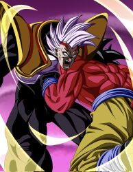  baby_(dragon_ball) baby_vegeta black_hair blue_eyes bodysuit commentary_request dragon_ball dragon_ball_gt gloves god59_ruiaru grey_hair highres long_hair male_focus monkey_boy multiple_boys muscular muscular_male open_mouth pants parasite pectorals possessed saiyan son_goku spiky_hair super_saiyan super_saiyan_4 teeth veiny_face white_hair 