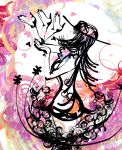  abstract colorful hat heart kazaana nico_robin one_piece solo spiral 