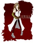  beatrix belt brown_hair eyepatch female final_fantasy final_fantasy_ix gauntlets long_hair lull pantyhose red_eyes solo 