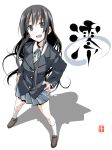  black_eyes black_hair himura_kiseki k-on! long_hair school_uniform solo 