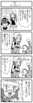  4koma buneary comic greyscale hat hikari_(pokemon) monochrome open_mouth piplup pokemoa pokemon pokemon_(anime) pokemon_(creature) satoshi_(pokemon) shouting translated 