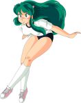  2girls bloomers green_hair horns legs long_hair lum oni solo urusei_yatsura 