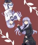  black_legwear black_thighhighs blue_hair long_hair original red_eyes rotational_symmetry thigh-highs thighhighs toro_(nightlord) upside-down zettai_ryouiki 