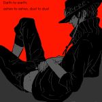  black_hair hat lalalabye male monkey_d_luffy one_piece serious 