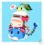  chibi chikorita cute lyra_(pokemon) marill pokemon_crystal pokemon_gold_and_silver sd tsumtsum 