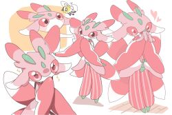  1girl antennae arthropod_girl arthropod_limbs character_doll colored_skin cutiefly doll full_body furry furry_female heart looking_at_another looking_at_viewer lurantis maenggyul98785 mantis_girl monster_girl multiple_views no_mouth orchid_mantis pink_eyes pink_skin plant_girl pokemon pokemon_(creature) praying_mantis simple_background solo_focus standing white_background white_skin 