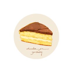  border chocolate_pie commentary cyannism derivative_work english_commentary english_text food food_focus grey_background no_humans original pie pie_slice round_border white_border 