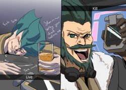  1boy absurdres crying drunk flit_asuno gundam gundam_age highres meme mobile_suit_gundam old old_man shnmn_09 snapchat_kill_guy_(meme) solo 