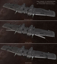  3d advanced_ship_(eve_online) attack_ship_(eve_online) brown_background commentary dark_background dated destroyer_(eve_online) english_commentary english_text eve_online gallente_federation_(eve_online) hecate_(eve_online) highres maya_(medium) military_vehicle no_humans official_art outdoors realistic roden_shipyards_(eve_online) science_fiction sky space spacecraft star_(sky) starry_sky tactical_destroyer_(eve_online) tech_3_ship_(eve_online) vehicle_focus ymir_jonsson 