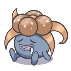  closed_eyes commentary_request drooling full_body gloom_(pokemon) karon-t no_humans open_mouth pokemon pokemon_(creature) pokemon_focus saliva sitting smile solo white_background 