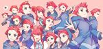  1girl breasts closed_mouth dress fingerless_gloves gloves highres hood hoodie kumatora looking_at_viewer mother_(game) mother_3 open_mouth pink_hair short_hair simple_background smile solo star_(symbol) yoshikoshi_(mother_3) yukimiyuki 