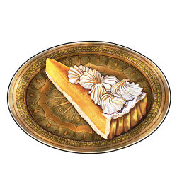  absurdres art_neverath food food_focus highres no_humans original pie pie_slice plate procreate_(medium) pumpkin_pie simple_background whipped_cream white_background 