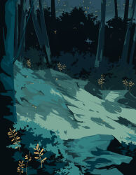  bush cityscape commentary_request grass highres neko_no_hige night no_humans original rock scenery sky tree window 