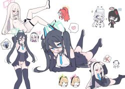  1boy 6+girls aris_(armed)_(blue_archive) aris_(blue_archive) ass ass_visible_through_thighs black_gloves black_hair black_skirt black_thighhighs blonde_hair blue_archive blue_bow blue_bowtie blue_eyes bow bowtie breasts commentary gloves himari_(blue_archive) humanoid_robot kei_(blue_archive) long_hair looking_at_viewer midori_(blue_archive) momoi_(blue_archive) multiple_girls orange_hair panties pink_eyes rio_(armed)_(blue_archive) rio_(blue_archive) robot s09djpfg3vnj2y7 school_uniform sensei_(blue_archive) shirt short_hair skirt small_breasts smile tail_in_hair thigh-highs underwear untranslatable_commentary white_background white_hair white_panties white_shirt wide_hips yuzu_(blue_archive) 