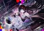  2girls absurdly_long_hair absurdres akemi_homura akuma_homura bangs bare_shoulders black_dress black_gloves black_hair bow choker closed_eyes dark_orb_(madoka_magica) dress earth_(planet) elbow_gloves feathered_wings frilled_dress frills from_behind gloves goddess_madoka hair_bow hands_on_another&#039;s_face highres jacket kaname_madoka layered_dress layered_sleeves long_hair mahou_shoujo_madoka_magica mahou_shoujo_madoka_magica_movie multiple_girls pink_gemstone pink_hair planet short_sleeves sidelocks swept_bangs theo323409 two_side_up very_long_hair white_bow white_choker white_dress white_gloves white_jacket wide_sleeves wings yellow_eyes yuri 