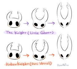  2others bano_akira black_eyes blush commentary_request hollow_eyes hollow_knight hollow_knight_(character) horned_mask knight_(hollow_knight) looking_at_viewer mask multiple_others progression pure_vessel siblings simple_background white_background white_mask 