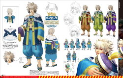  1boy baggy_pants black_eyes blue_jacket blue_pants chinese_clothes copyright_name full_body green_jacket green_pants highres holding holding_pillow jacket long_sleeves low_twintails meitenkun multiple_costumes multiple_views official_art orange_jacket orange_pants ornate_clothes pants pillow purple_jacket purple_pants reference_sheet short_twintails silk sketch sleepy slippers snk solo standing stomach the_king_of_fighters the_king_of_fighters_xiv twintails white_background white_hair 