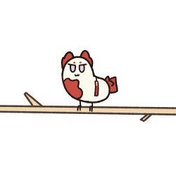  1girl :3 arknights bird branch crossover dragon_bean_(arknights) lobotomy_corporation nian_(arknights) perching project_moon punishing_bird sitting_on_branch zedchan 