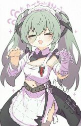 1girl corin_wickes costume frankenstein's_monster halloween long_hair maid pose twintails zenless_zone_zero