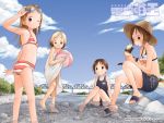  barasui beachball bikini dengeki_moeoh dengeki_moeou duplicate ferret ichigo_mashimaro itou_chika itou_nobue john matsuoka_miu one-piece_swimsuit sakuragi_matsuri school_swimsuit swimsuit tongue wallpaper 