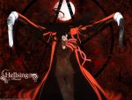  1boy alucard_(hellsing) artist_request ascot blood dual_wielding formal gun handgun hellsing long_coat male moon necktie overcoat pentagram pistol solo suit vampire weapon white_gloves 