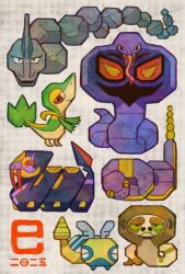  animal_focus arbok brown_eyes chinese_zodiac closed_eyes closed_mouth commentary_request dunsparce ekans fangs forked_tongue full_body highres long_tongue no_humans nostrils onix open_mouth poke_ball_symbol pokemon pokemon_(creature) seviper silicobra smile snake snivy solo species_connection sumika_inagaki tongue tongue_out v-shaped_eyes wings year_of_the_snake 