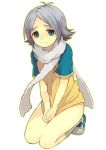  ahoge bottomless eyebrows fubuki_shirou inazuma_eleven scarf shota white_hair 