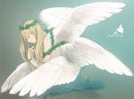  afuro_terumi angel aphrodi blonde_hair inazuma_eleven kneeling male red_eyes solo trap wings 